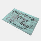 Rustic Wood Aangepaste naam Fun, klaar voor een be Deurmat (Schuin)