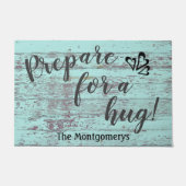 Rustic Wood Aangepaste naam Fun, klaar voor een be Deurmat (Voorkant)