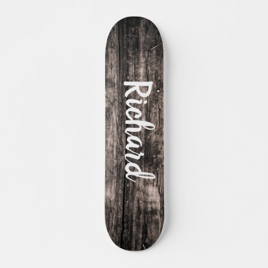 Rustic Wood Aangepaste naam op maat Skateboard (Voorkant)