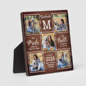 Rustic Wood Afstuderen Keepomwille Photo Collage Fotoplaat (Voorkant)