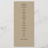Rustic Wood and Lace Wedding Program Programma (Achterkant)