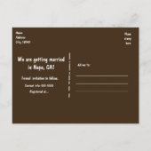 Rustic Wood & Arrows "SPAAR DE DATUM" Ansichtkaart Aankondigingskaart (Achterkant)