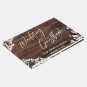 Rustic Wood Baby's Breath Handwriting Livre d'or (Coin)