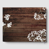 Rustic Wood Baby's Breath Handwriting Livre d'or (Verso)