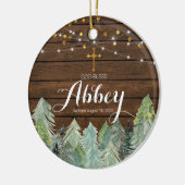 Rustic Wood Baptisme Ornament godslasterlijk Ornam (Links)