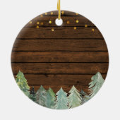 Rustic Wood Baptisme Ornament godslasterlijk Ornam (Achterkant)