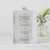 Rustic Wood Barn Wedding Details - Informatie Informatiekaartje (Staand voorkant)