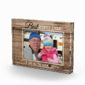 Rustic Wood Best Poppy Ever Grandpa Fotoblokken (Rechts)