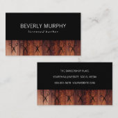 Rustic Wood Black met Shears Pattern Visitekaartje (Voorkant / Achterkant)