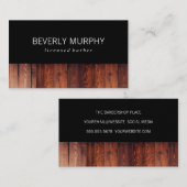 Rustic Wood Black Visitekaartje (Voorkant / Achterkant)