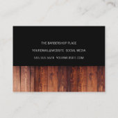 Rustic Wood Black Visitekaartje (Achterkant)