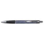 Rustic Wood Blue Monogrammed Name Pen (Achterkant)