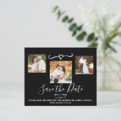 Rustic Wood Boho Chic Photo Wedding Save the Date (Staand voorkant)