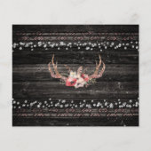 Rustic Wood Boho Chic Photo Wedding Save the Date (Achterkant)