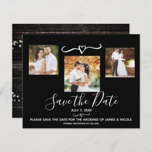 Rustic Wood Boho Chic Photo Wedding Save the Date