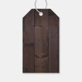 Rustic Wood Boho Floral country Wedding monogram Cadeaulabel (Achterkant)