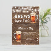 Rustic Wood Brews voor het repetitiediner van I Do Kaart (Staand voorkant)