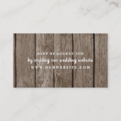 Rustic Wood bruiloft Rsvp Informatiekaartje (Voorkant)