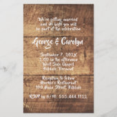 Rustic Wood Budget Wedding Ceremonie Uitnodigingen Flyer (Voorkant)