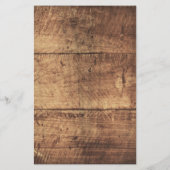 Rustic Wood Budget Wedding Ceremonie Uitnodigingen Flyer (Achterkant)