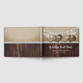Rustic Wood Burlap et dentelle Mariage livre d'hôt (Complet)
