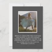 Rustic Wood & Burlap Photo Graduation Faire-part (Dos)