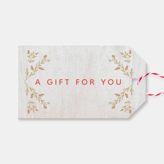 Rustic Wood Cadeaulabel (Voorkant (Horizontaal))