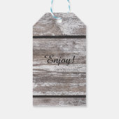 Rustic Wood Cadeaulabel (Achterkant)