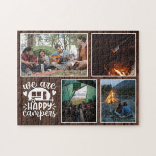 Rustic Wood Camping 4 Foto Collage Keepslag Legpuzzel
