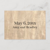 Rustic Wood & Casual handschrift Wedding Website Informatiekaartje (Achterkant)