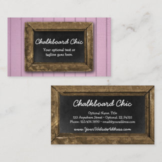 Rustic Wood Chalkboard Lijst Shabby Chic Paars Visitekaartje