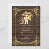 Rustic Wood Charro Tres Anos Kaart (Voorkant)