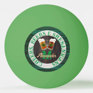 Rustic Wood Cheers Beers Shenanigans Pingpongballen