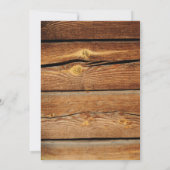 Rustic Wood College Trunk Party Kaart (Achterkant)