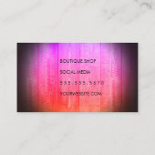 Rustic Wood Colorful Embellish Vignette Visitekaartje (Achterkant)