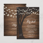 Rustic Wood Country Bridal Shower Kaart (Voorkant / Achterkant)