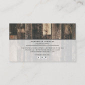Rustic Wood Country Farmhouse Roos Script Visitekaartje (Achterkant)