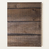 Rustic Wood Country Monogramme Mariage de script (Dos)