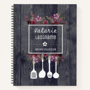 Rustic Wood Country Personalized Recipe Notitieboek