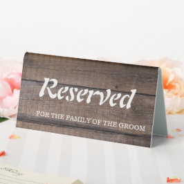 Rustic Wood Country Weddenschap Gereserveerd