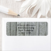 Rustic Wood Country Wedding Return Label (Insitu)