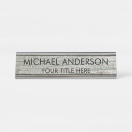 Rustic Wood Custom Bureau Naambordje