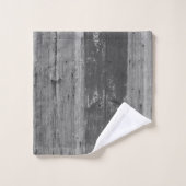 Rustic Wood Customisé Nom de famille Ensemble de s (Gant de toilette)