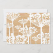 Rustic Wood Dandelions Bridal Shower Kaart (Achterkant)