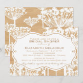 Rustic Wood Dandelions Bridal Shower Kaart (Voorkant / Achterkant)