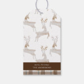 Rustic Wood Deer Cadeaulabel (Voorkant)
