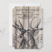 Rustic Wood | Deer Save the Date (Voorkant)