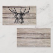 Rustic Wood | Deer Visitekaartje (Voorkant / Achterkant)