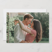 Rustic Wood Denim Casual Foto Huwelijk Opslaan Dat Kaart (Achterkant)