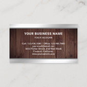 Rustic Wood Desktop PC Computer Reparatie Technicu Visitekaartje (Achterkant)